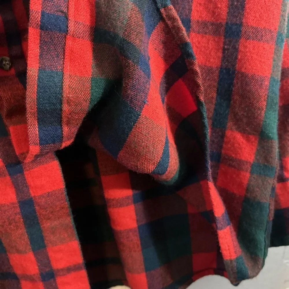 VTG Northwest Territory Soft Flannel Shirt Jacket Men Red Plaid Quilted XL